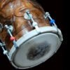 Dholak Sheesham Wood Engraved with Bag