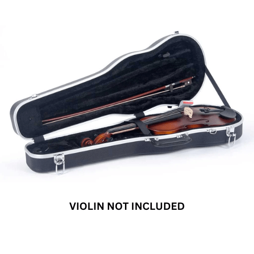 Crossrock CRA860SVFBK Violin Case 4/4 Size, Molded ABS Plastic