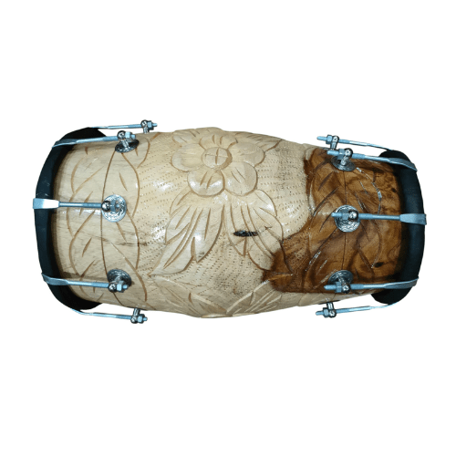 Naal Dholak Professional | Sheesham Wood Engraved Design