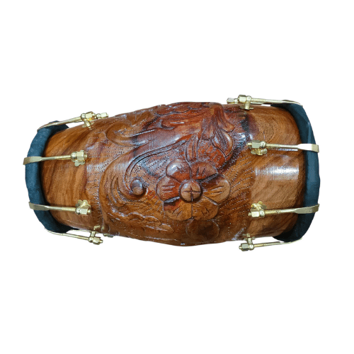 Naal Dholak Professional | Sheesham Wood Engraved Design