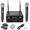 Softline Pro UHF Dual Wireless Microphone System – 30m Range, 8H Battery, XLR Output, Type-C Charging – Ideal for Singing, Karaoke, Churches & Live Shows (SP DUHF 300)