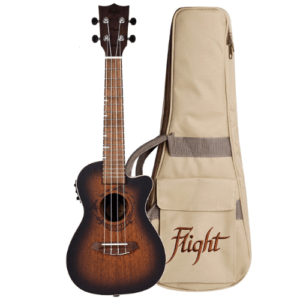 Flight DUC380 CEQ Amber Electro-Acoustic Concert Ukulele