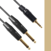 Link Audio 3.55 mm Stereo to Dual 6.35 mm Mono - 3 Mtr